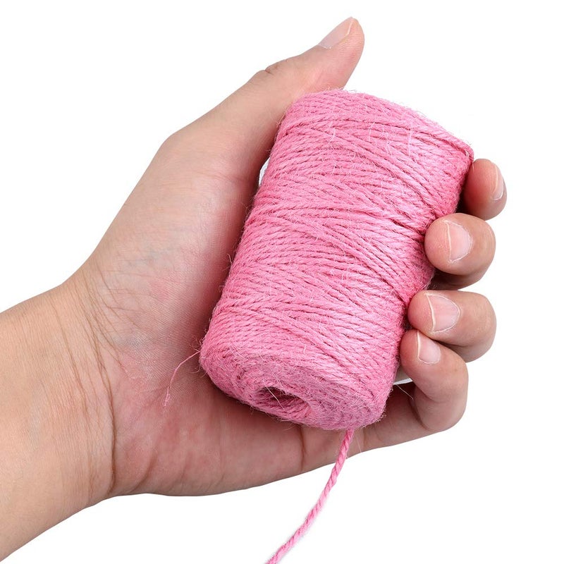 KINGLAKE Pink Jute Twine, 328 Feet, 2mm, Light, Twisted, Perfect for Arts, Crafts, Weddings, Christmas, Valentines Day Gifts - Image 4